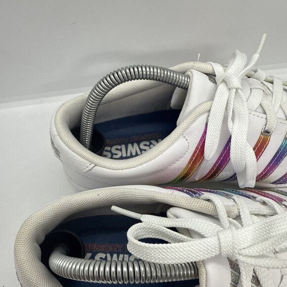 K-Swiss Court Pro II CMF sneakers with a white and pastel rainbow Women’s Size 9 - Picture 3 of 8